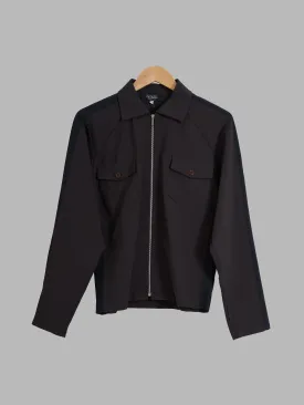 Giuliano Fujiwara zip front shirt jacket with contrast panel - size 46