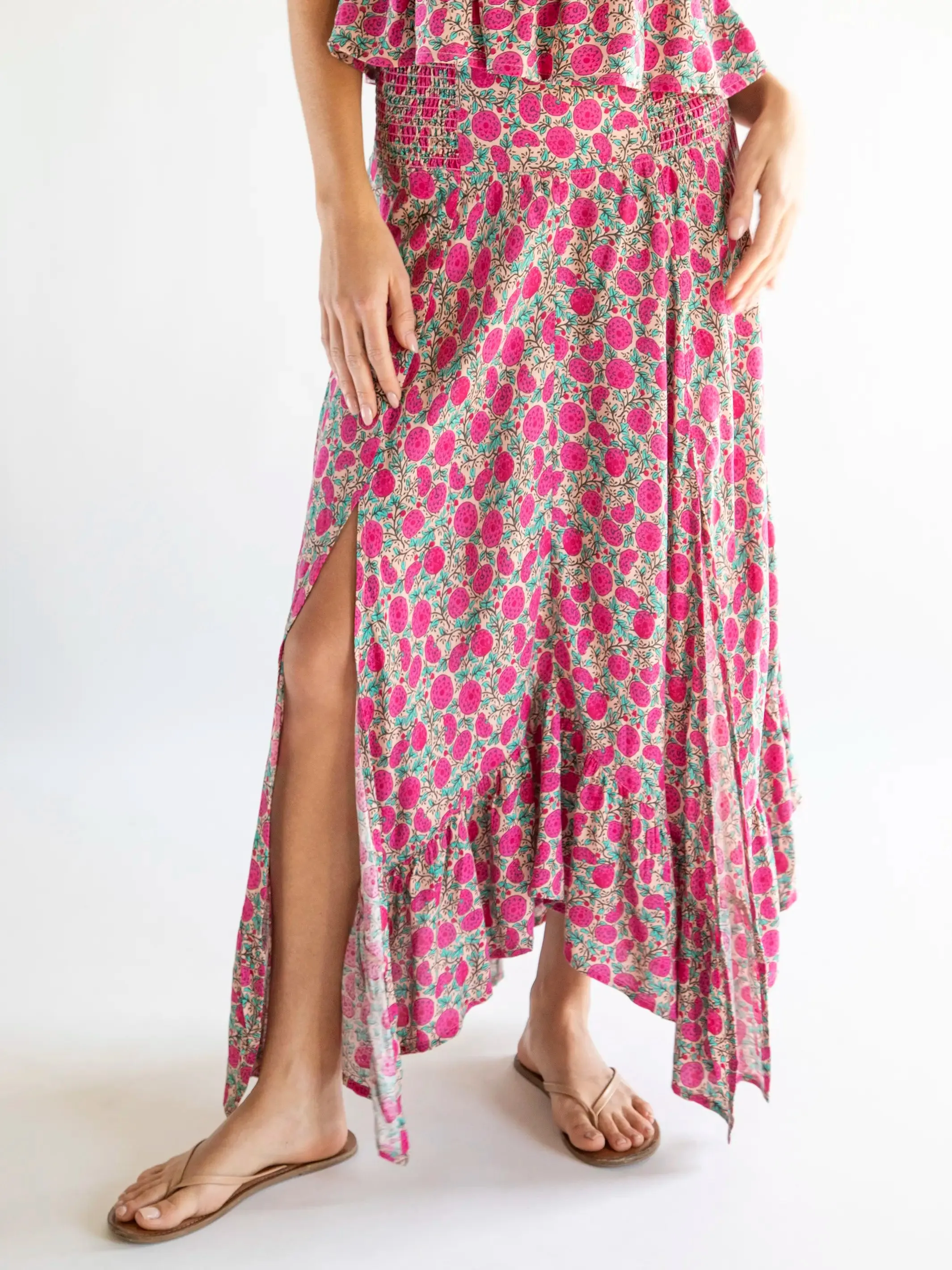 Good Vibes Skirt - Pink Puff Floral