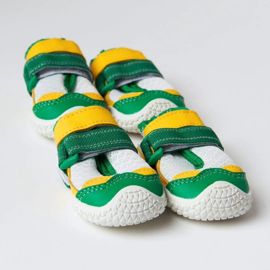 Hot Pavement Pawtector Dog Shoes - Green Yellow