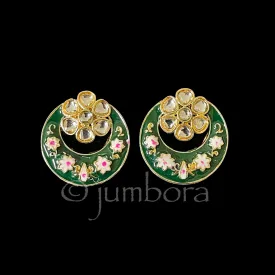 Kundan Meenakari Small Stud