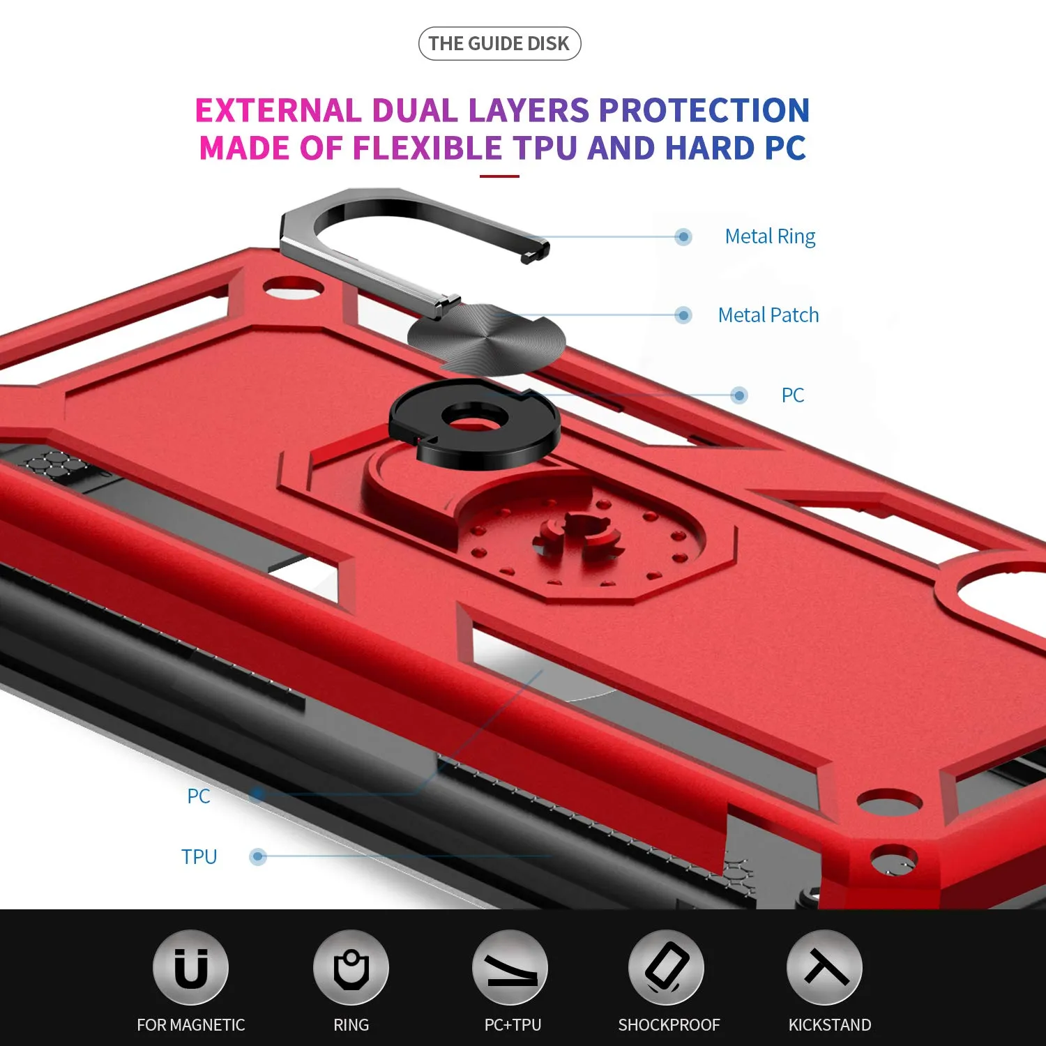 LeYi Galaxy A70/A70S Case with Ring Holder,Full Body Protective Silicone TPU Personalised Shockproof Tough Armour Phone Cover with 2 Tempered Glass