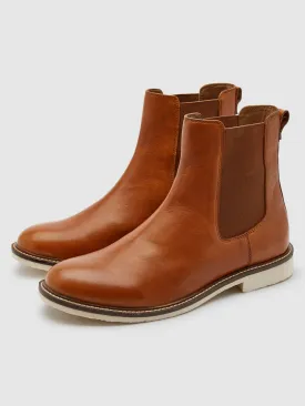 Mansfield Leather Chelsea Boot In Tan