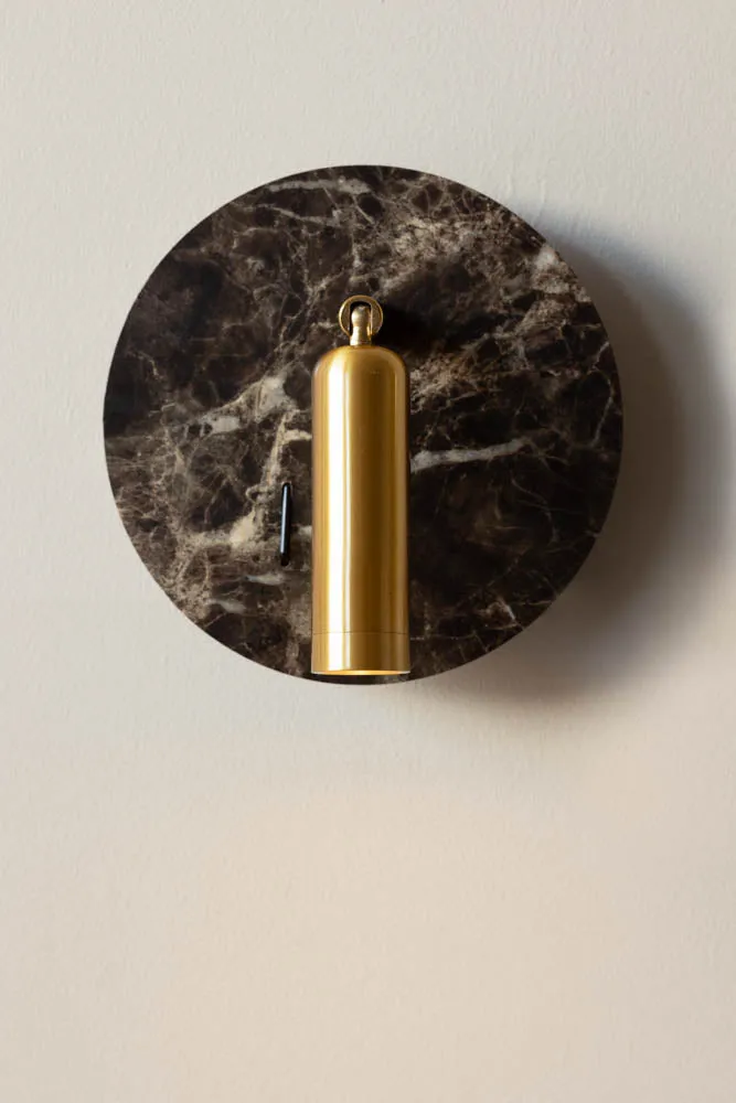 Marble Effect Wall Light With USB Phone Charger