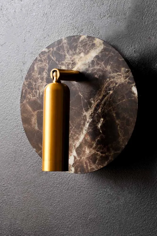 Marble Effect Wall Light With USB Phone Charger