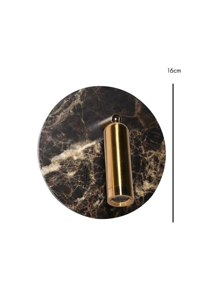 Marble Effect Wall Light With USB Phone Charger