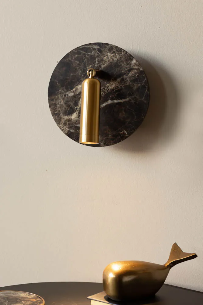 Marble Effect Wall Light With USB Phone Charger