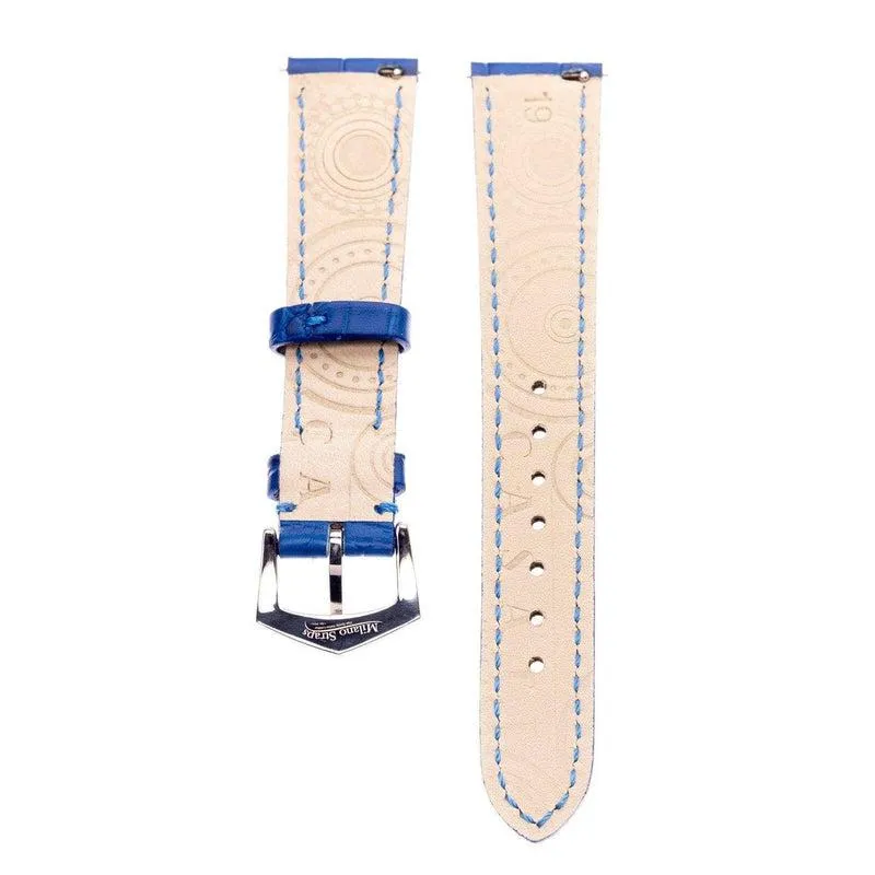 Matt Light Blue Alligator Watch Strap