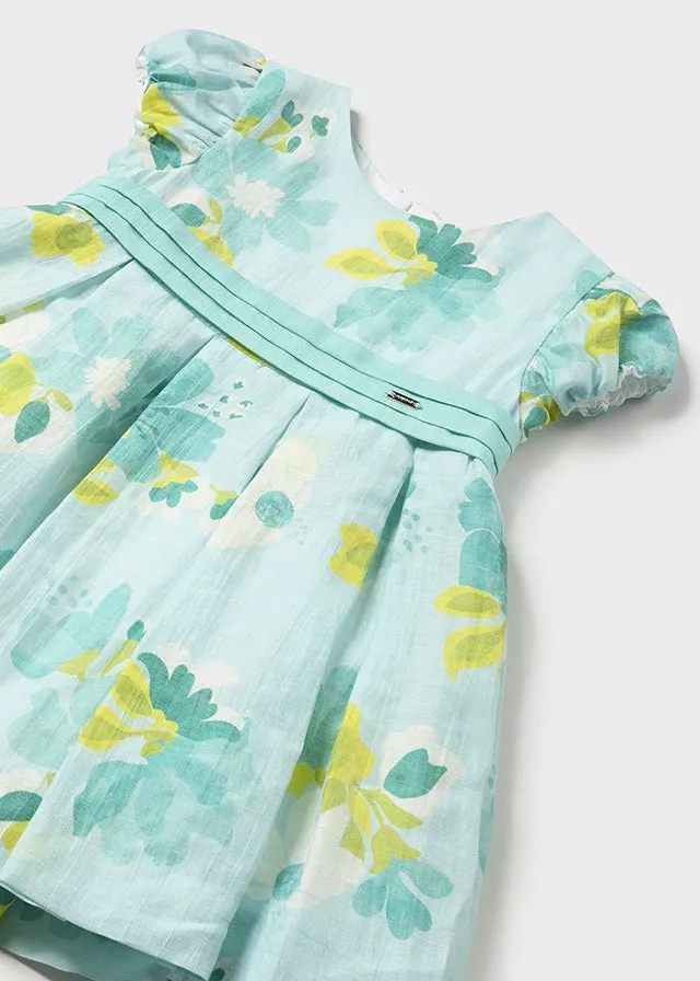 Mayoral Baby Girls Green & Lemon Dress