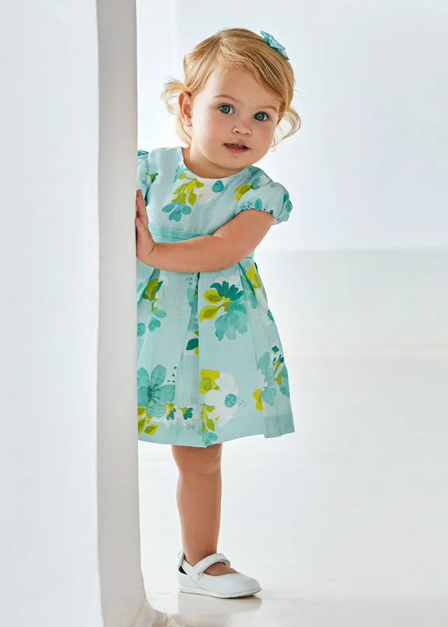 Mayoral Baby Girls Green & Lemon Dress