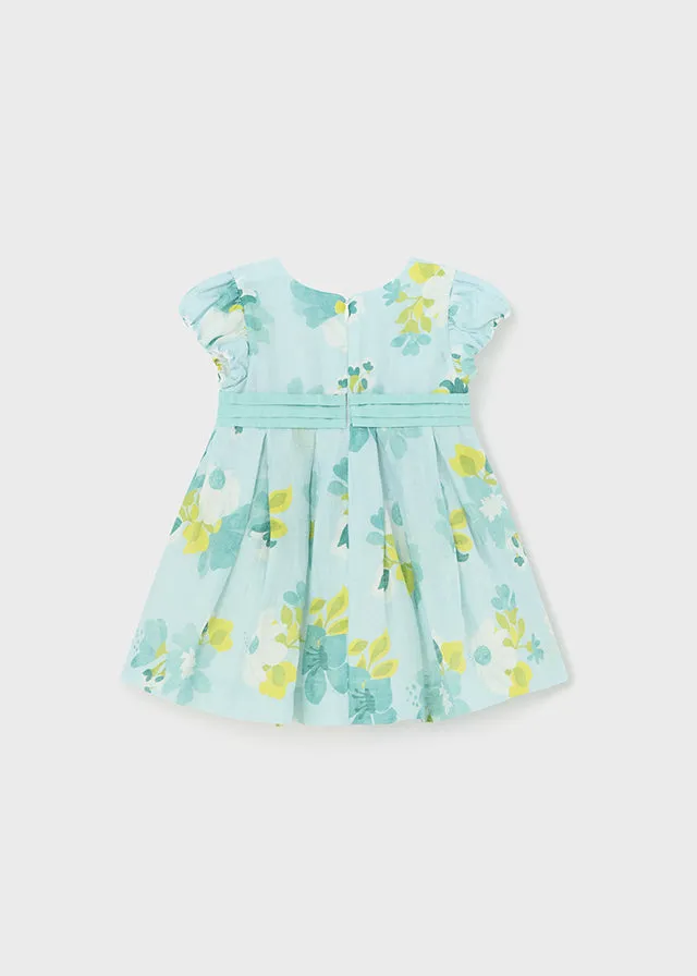 Mayoral Baby Girls Green & Lemon Dress