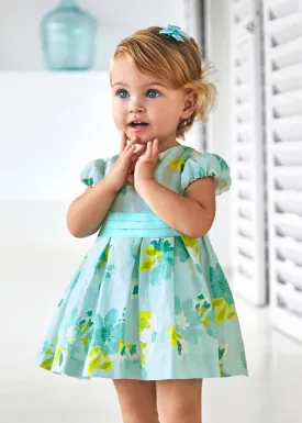 Mayoral Baby Girls Green & Lemon Dress