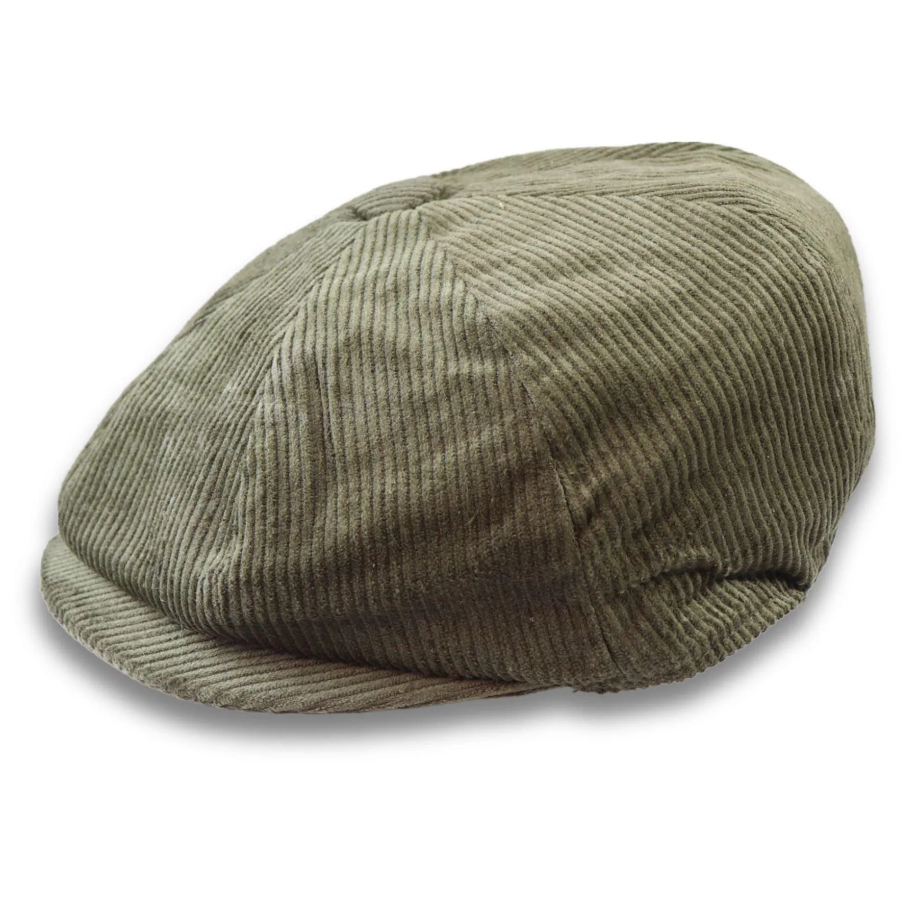 Men's Flat Cap 100% Cotton Corduroy Newsboy Baker Boy Peaked 8 Panel Hat