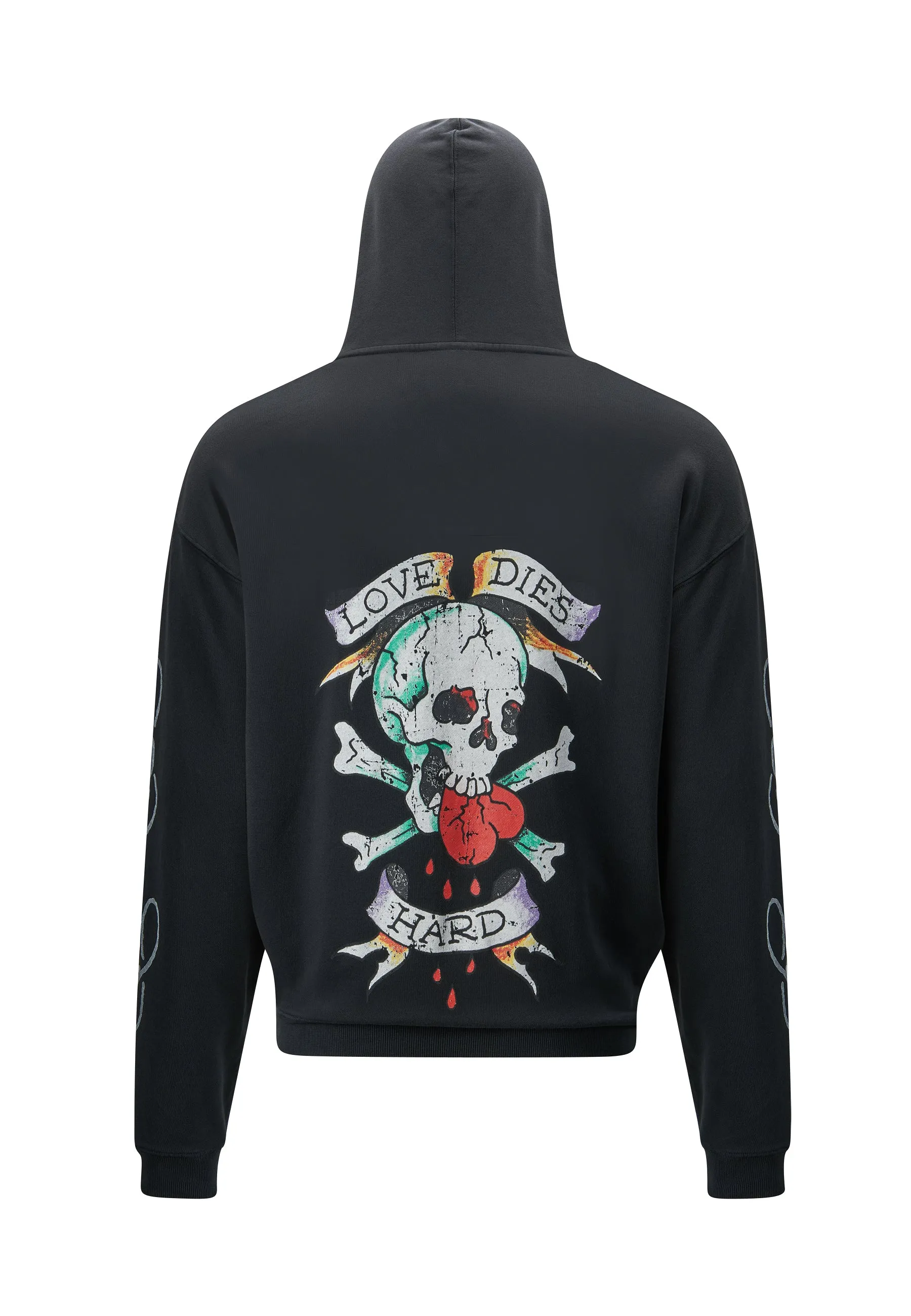 Mens Love-Dies-Hard Hoodie - Black