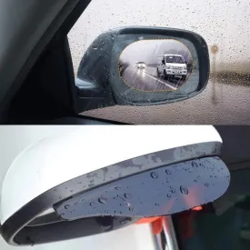 Monsoon Car Combo (2 Anti Fog Film   2 Car Rain Protector Sticker)