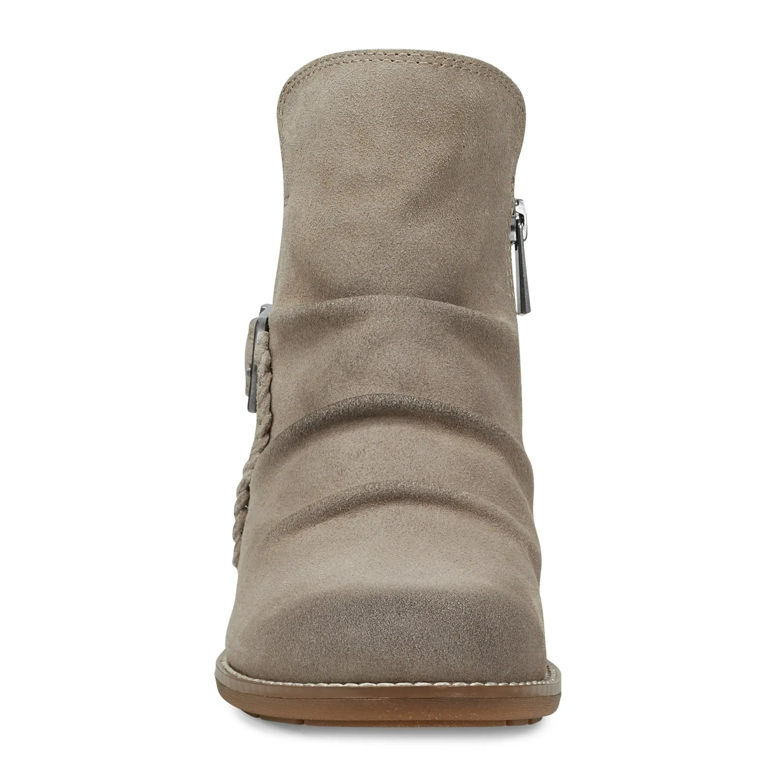 Naira  Round Toe Ruched Casual Booties