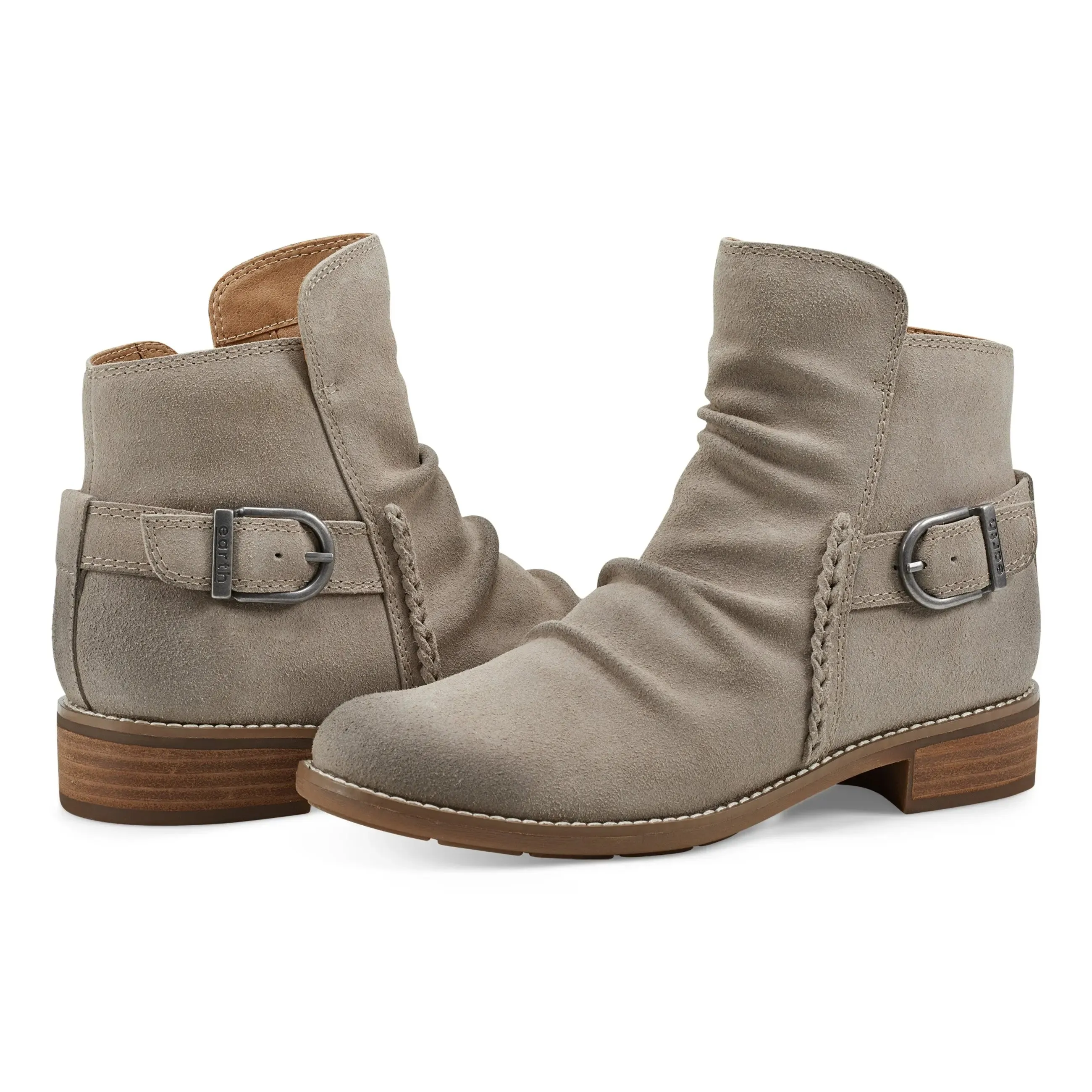 Naira  Round Toe Ruched Casual Booties