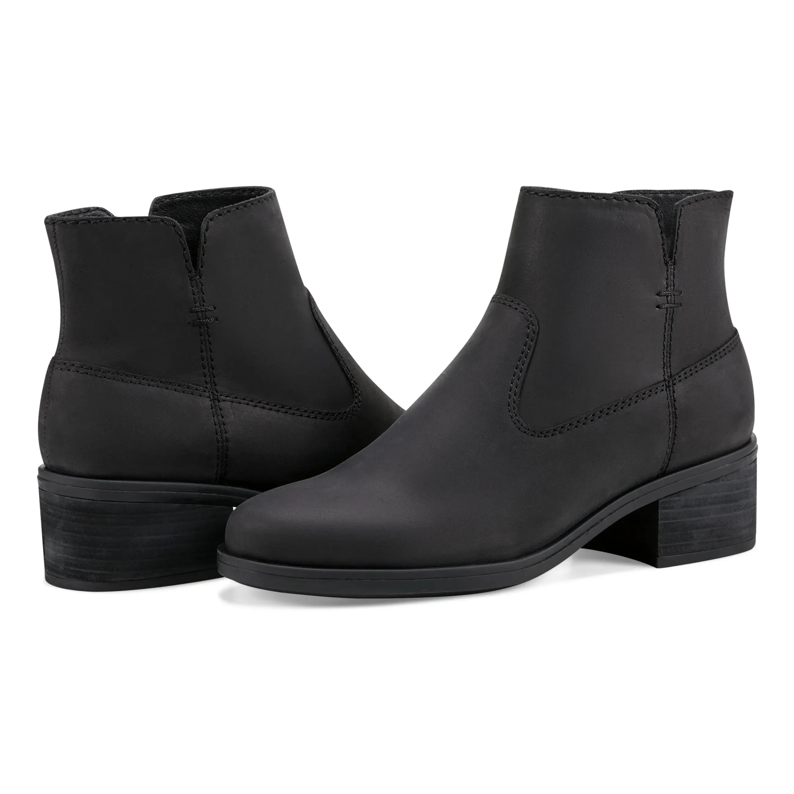 Oslo Block Heel Round Toe Casual Booties