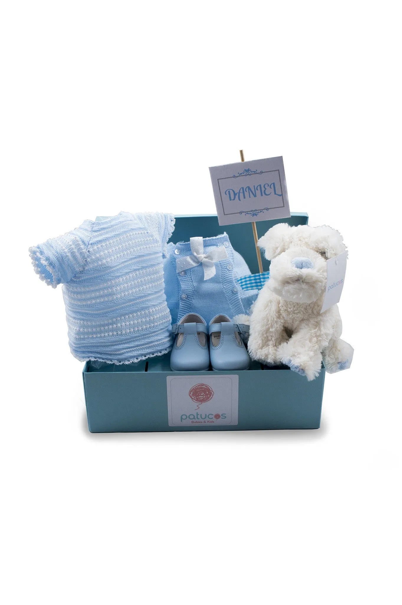 Patucos Newborn "All you need' Basket for Boys or Girls