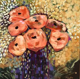 “Poppies and Pussywillows” by Amy Hutto