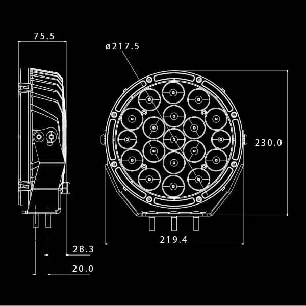 Raptor 120 LED 9″ Driving Light (Pair)