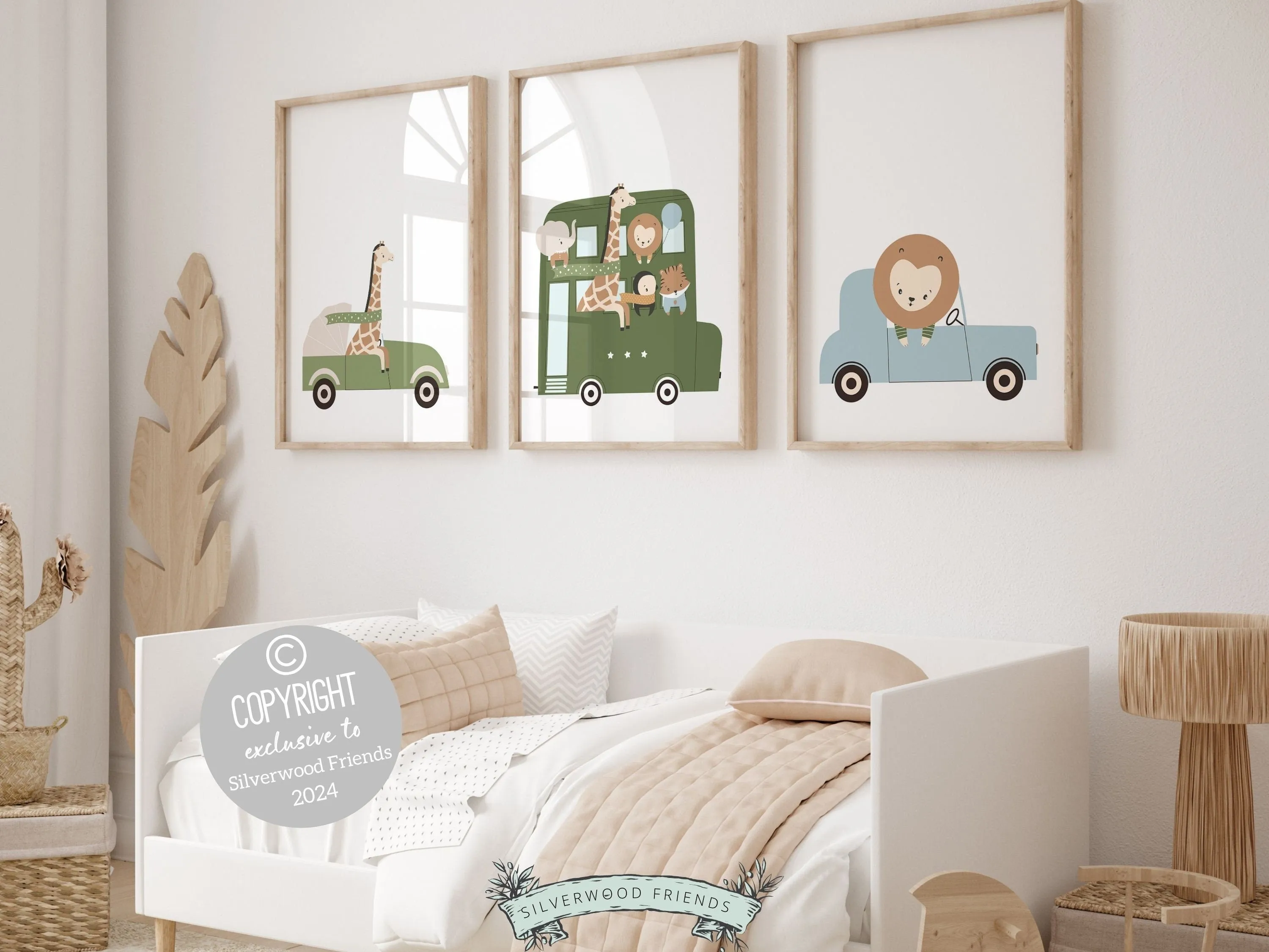 Safari Transport Nursery Prints - Set 1