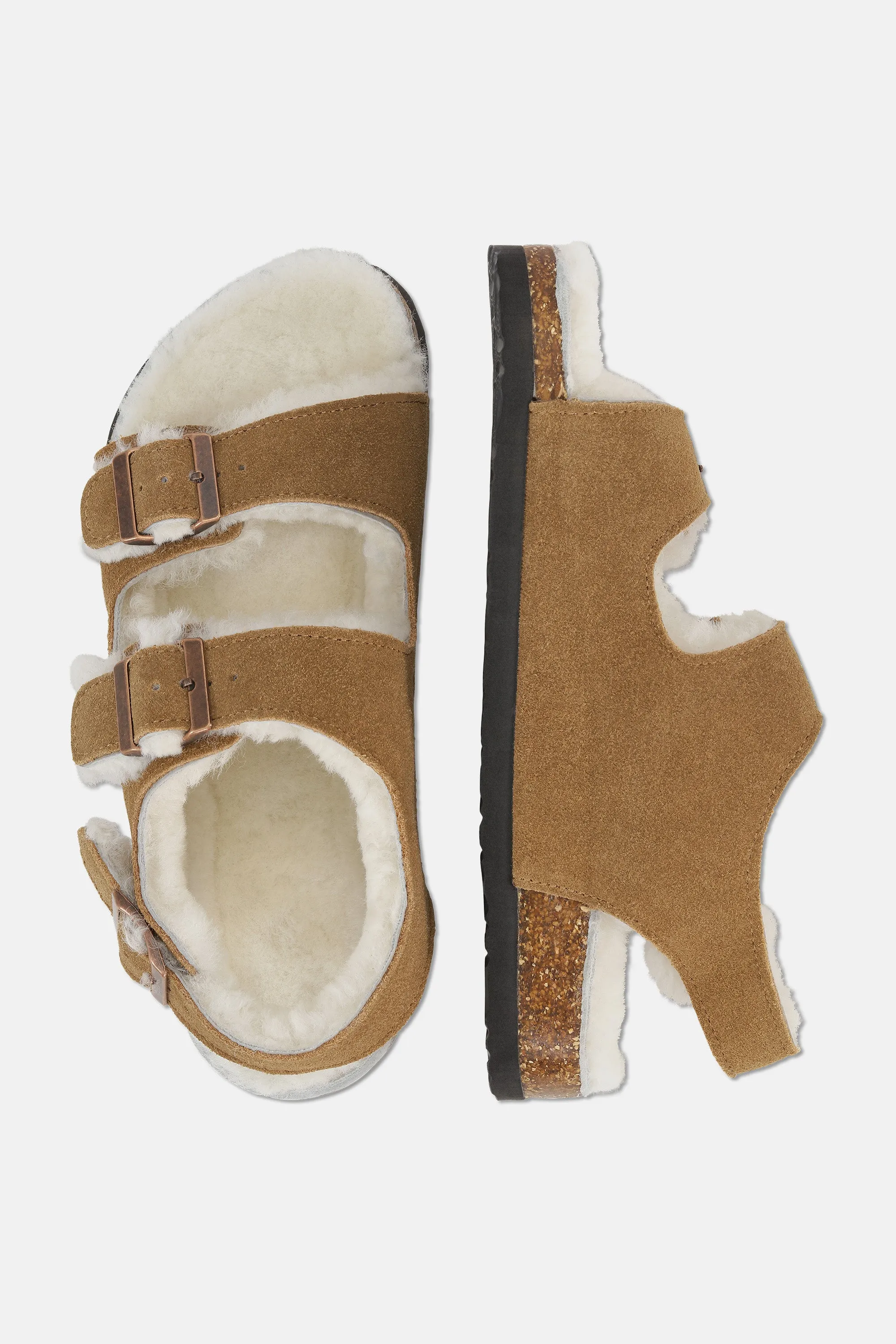 Sandal With Straps - Golden Brown