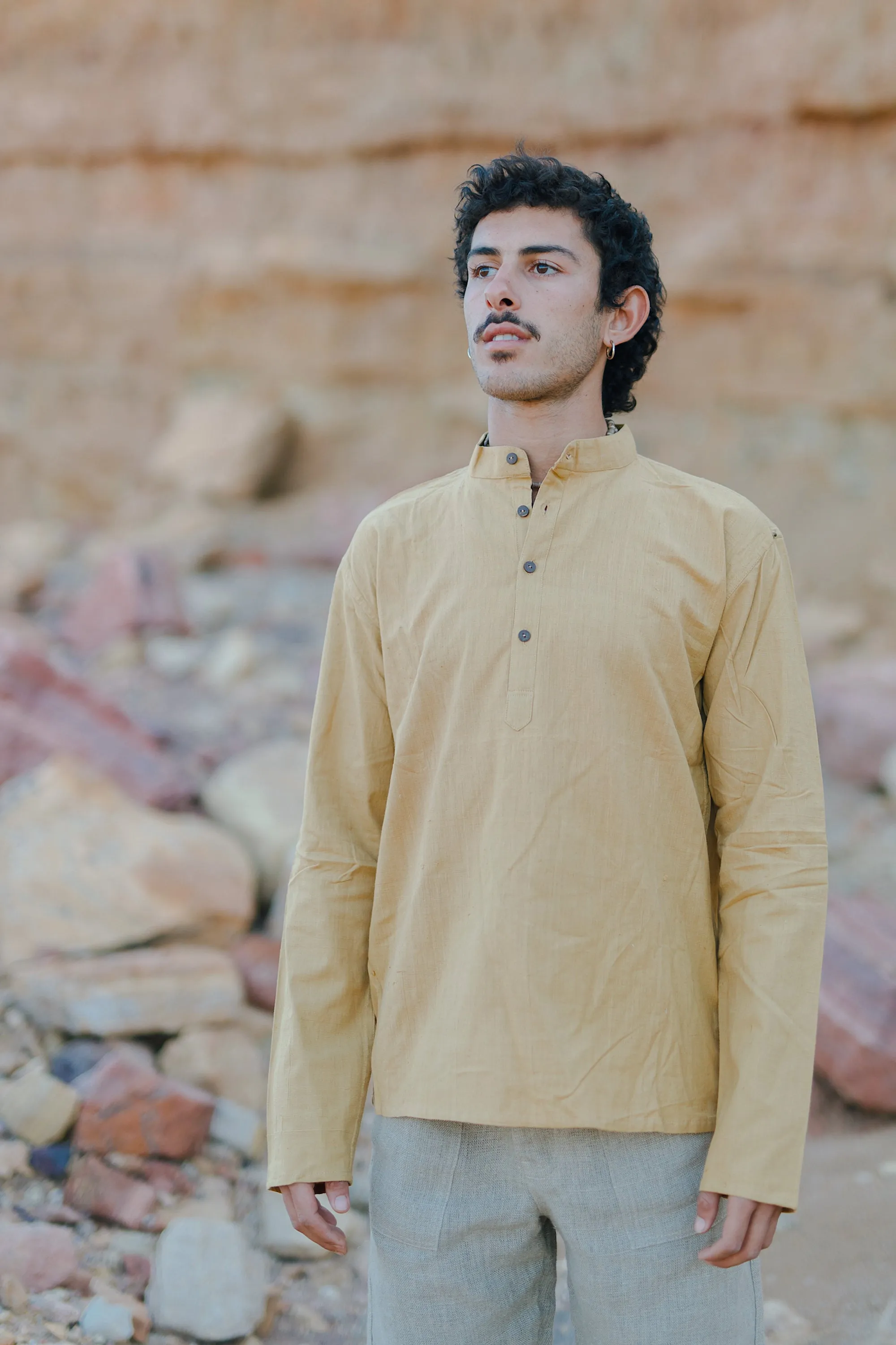 Short Kurta ⫸ Handwoven Khadi Cotton