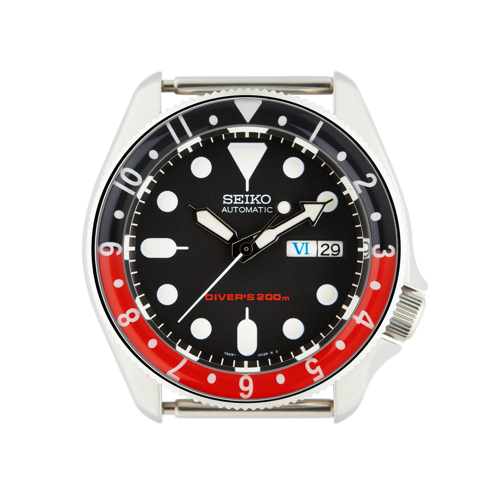 SKX007/SRPD Lumed Glass Bezel Insert: Vintage Dual Time Style Coke