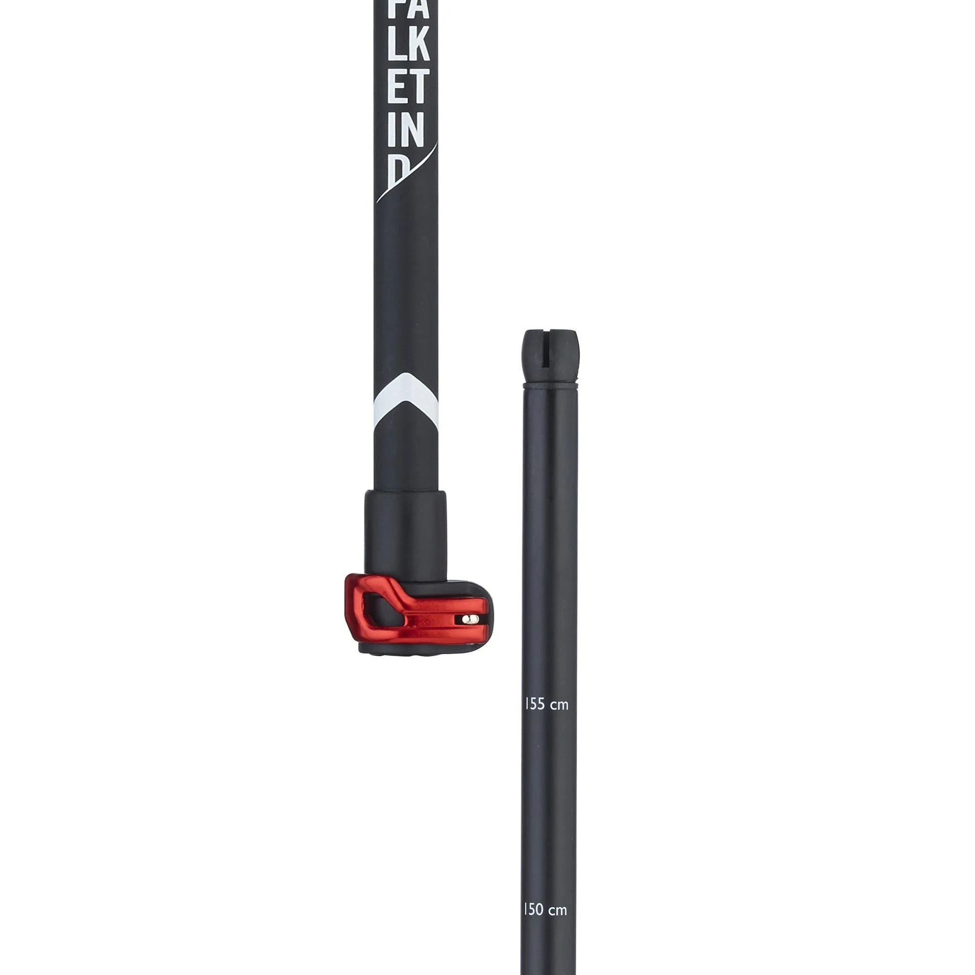 Åsnes Falketind 2-section backcountry ski pole - BLACK