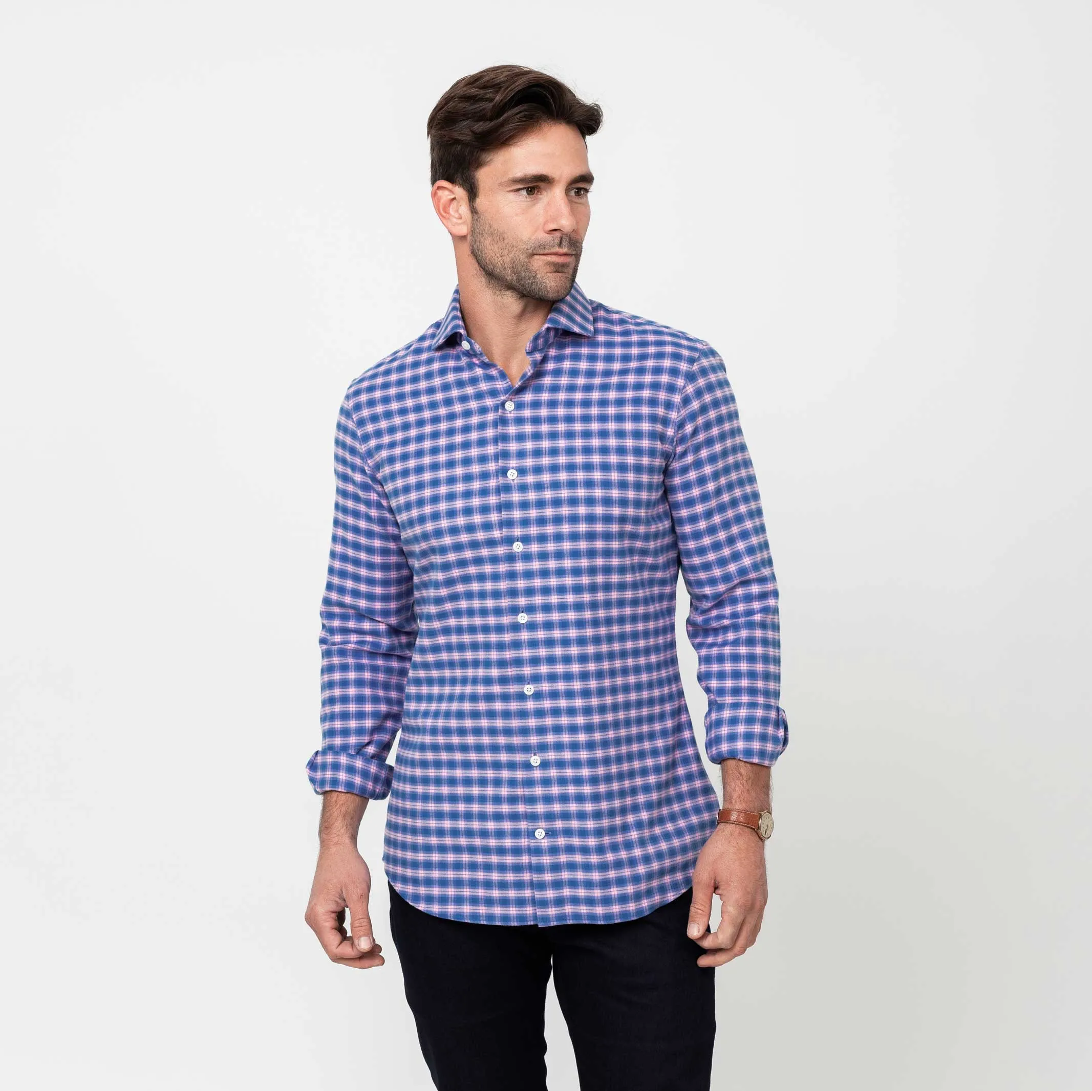 The Cerulean Lincoln Brushed Twill Custom Shirt