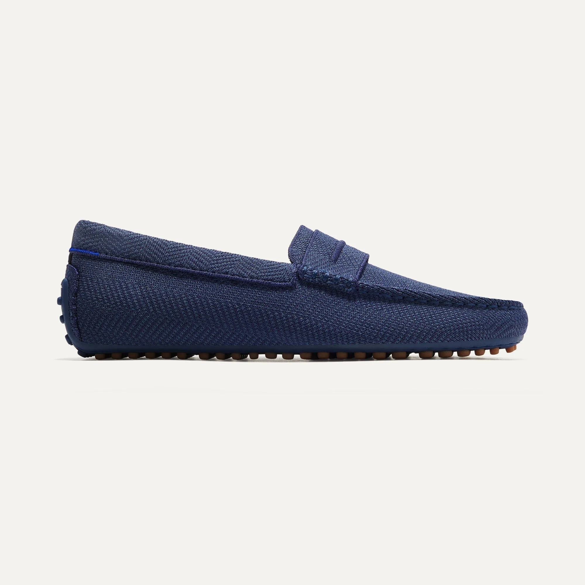 The Driving Loafer - Navy Herringbone