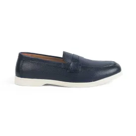 Tresmode Federer Blue Men's Penny Leather Driving Loafers