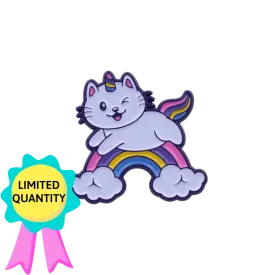 Unicorn Kitty Rainbow Enamel Pin