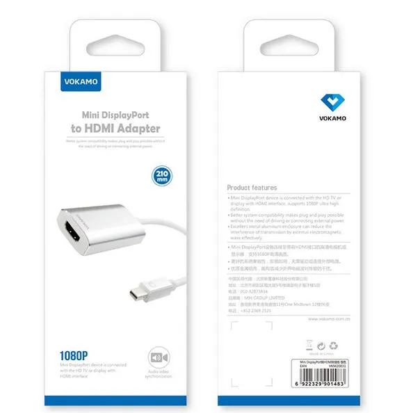 VOKAMO Mini DisplayPort to HDMI Video Adapter Cable