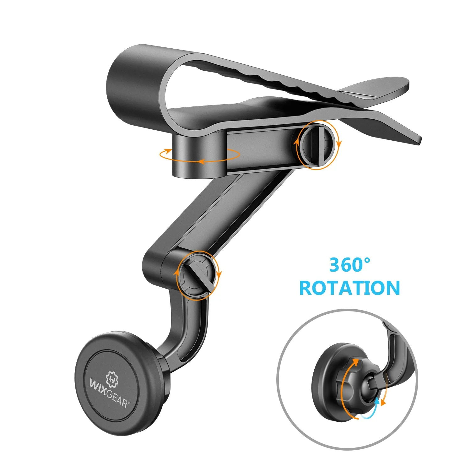 WixGear Universal Visor Magnetic Car Mount Holder, for Cell Phones and Mini-Tablets with Fast Swift-Snap TM Technology, Magnetic Cell Phone Mount