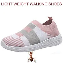 Women 2020 Knitted Striped Flat Sneakers